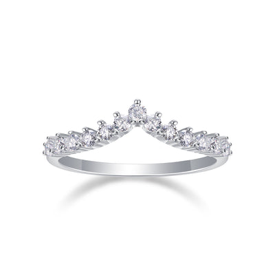 Crown Diamond Luxury Ring | Stylish Moissanite Silver Ring.