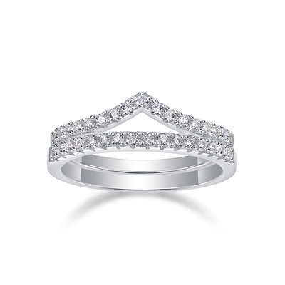 Crown Diamond Luxury Ring – Stylish Moissanite Silver Ring.