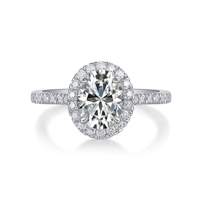 Audrey Large Diamond Luxury Ring – Moissanite Silver Fashion Set.