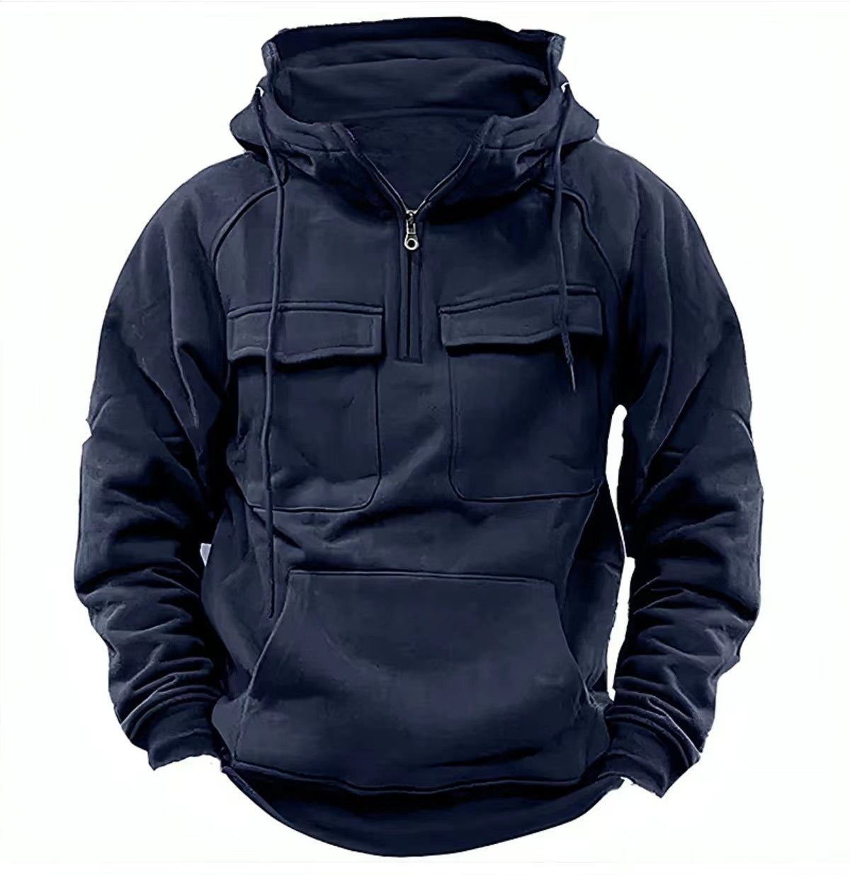 Men’s Zip-Up Hoodie – Casual Sports Sweatshirt with Pockets