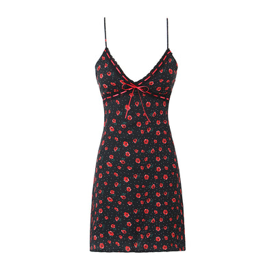Women’s Cinched Drawstring Sling Dress – Adjustable Strap.