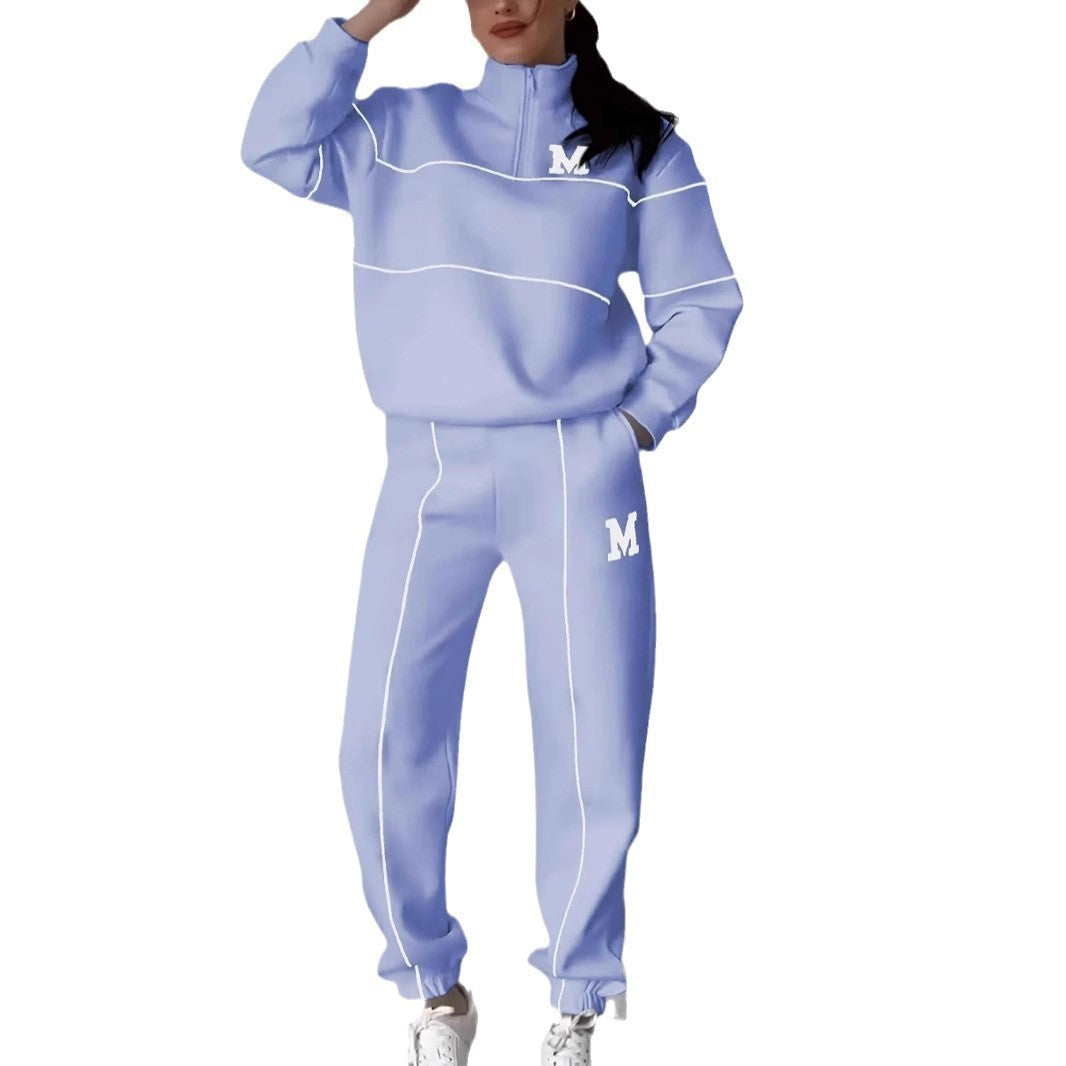 Women’s 2-Piece Sweatsuit Set – Pullover Sweatshirt & Baggy Sweatpants