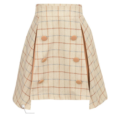 Women’s Plaid Woolen Skirt – Classic & Stylish.