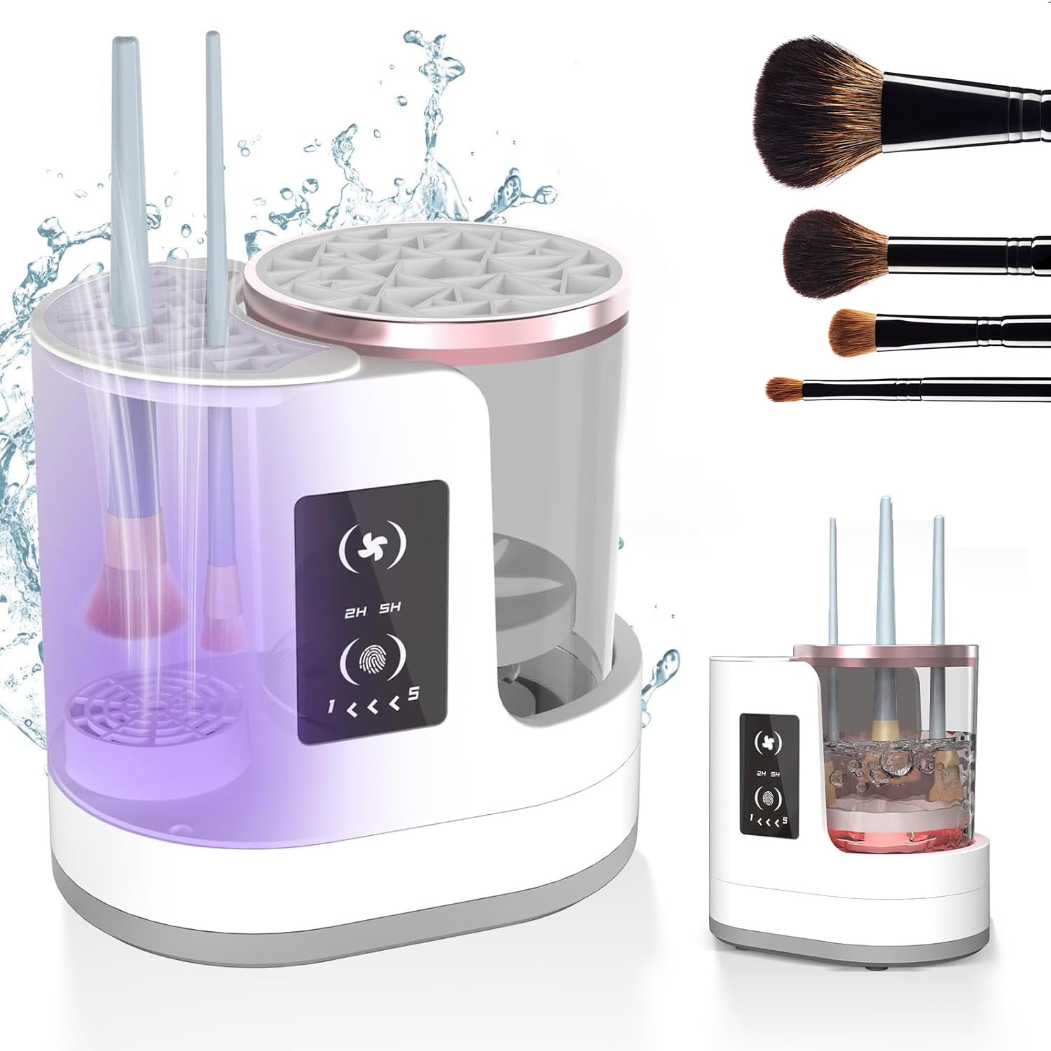 Electric Makeup Brush Cleaner – Rechargeable Automatic Cleaning Tool & Drying Stand