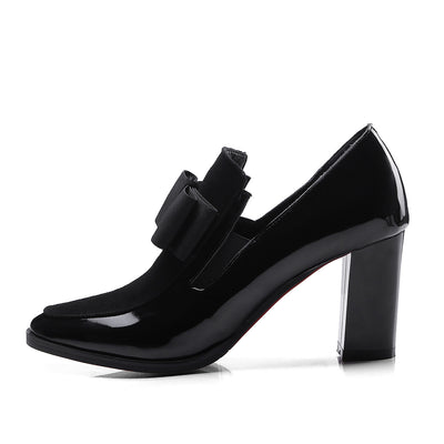 Women’s Large Size Shoes 40-43 – Spring Thick Heel Singles.