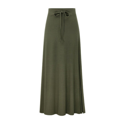 Women’s Mid-Length Split Skirt – Strappy Detail.