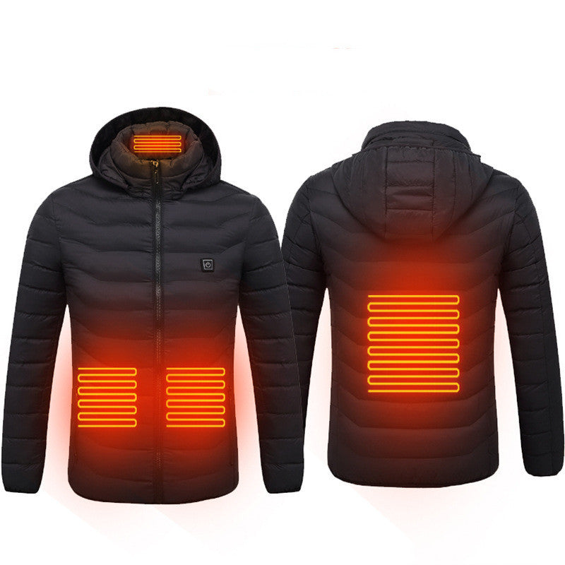 Men’s USB Heated Jacket – Winter Thermal Electric Coat with Heating Vest