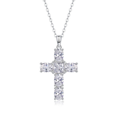 Soul Guidance Pendant Set – Moissanite, S925 Silver & Platinum-Plated Diamond.