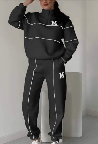 Women’s 2-Piece Sweatsuit Set – Pullover Sweatshirt & Baggy Sweatpants