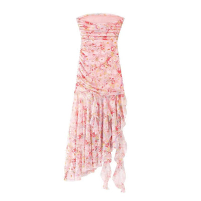 Women’s Net Slim Tube Top Dress – Sexy & Trendy.