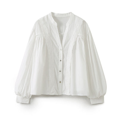 Temperament Satin V Neck Shirt | Stylish Comfort - LShoporia