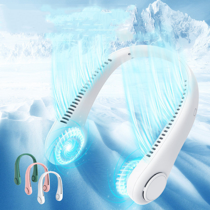 Rechargeable Neck Fan – Hands Free USB Bladeless Mini Fan for Travel & Sports