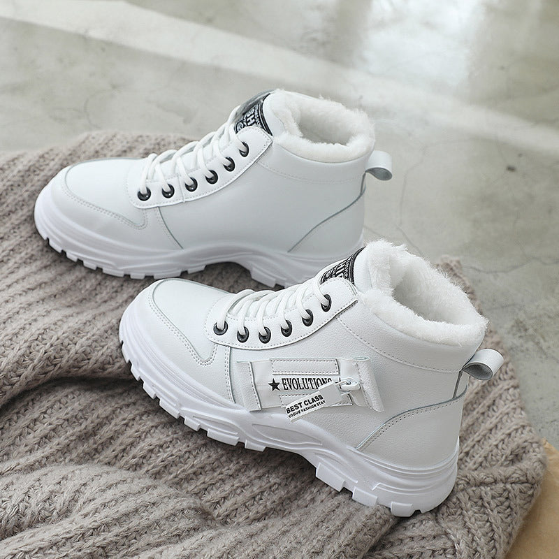 Korean Style High-Top Martin Boots – Warm Student Fashion