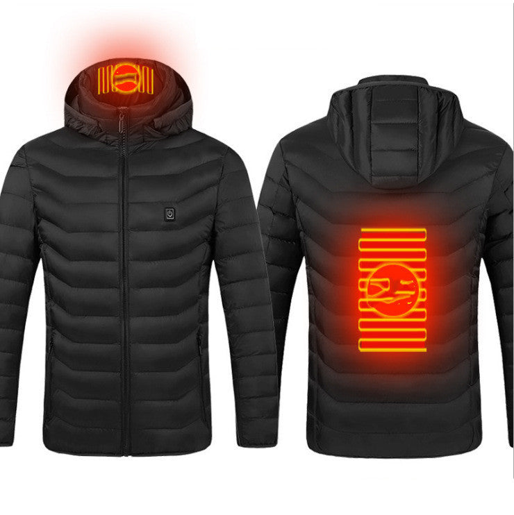 Men’s USB Heated Jacket – Winter Thermal Electric Coat with Heating Vest