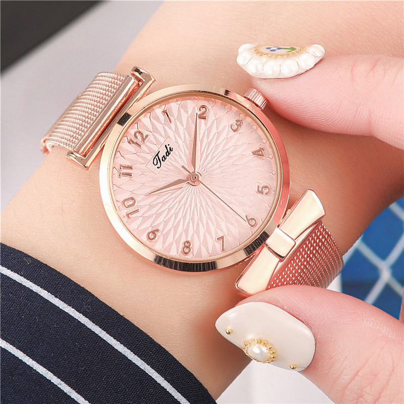 Women’s Bowknot Digital Sunflower Watch – Fashion & Unique.