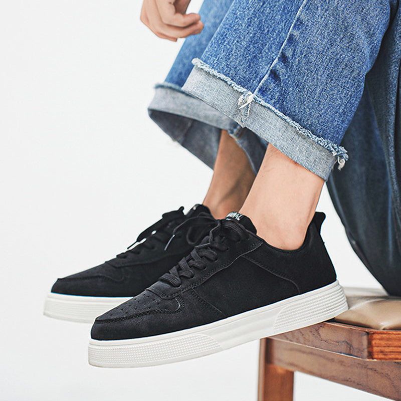 Men’s Casual Sneakers – Lace-Up Flat Walking Shoes