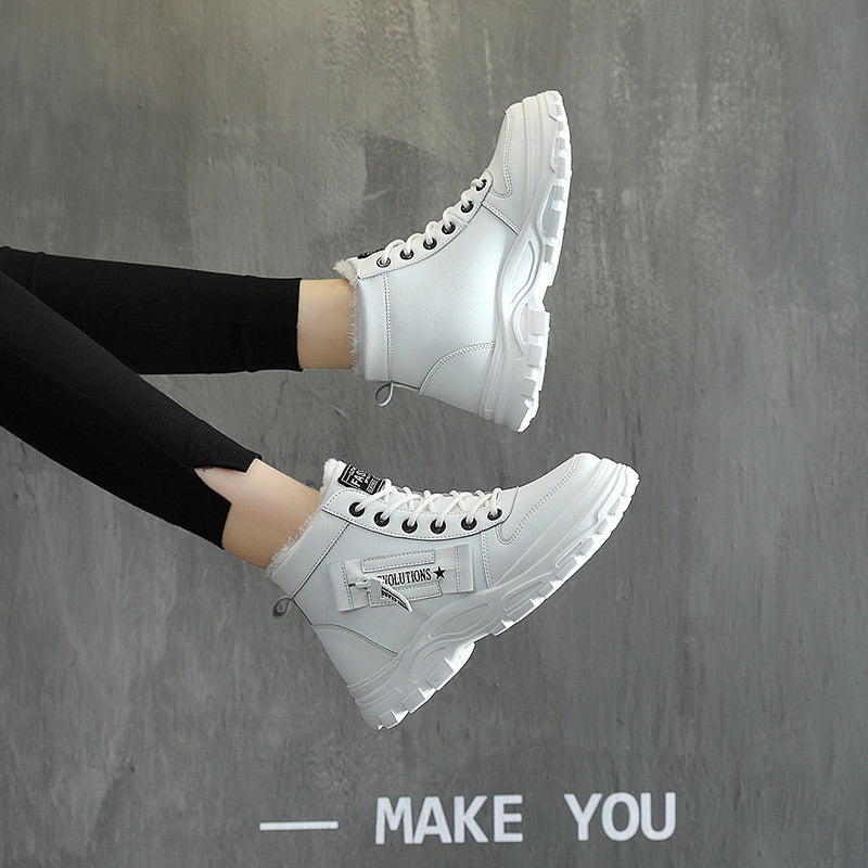 Korean Style High-Top Martin Boots – Warm Student Fashion