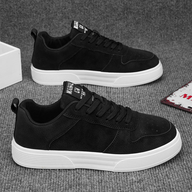 Men’s Casual Sneakers – Lace-Up Flat Walking Shoes