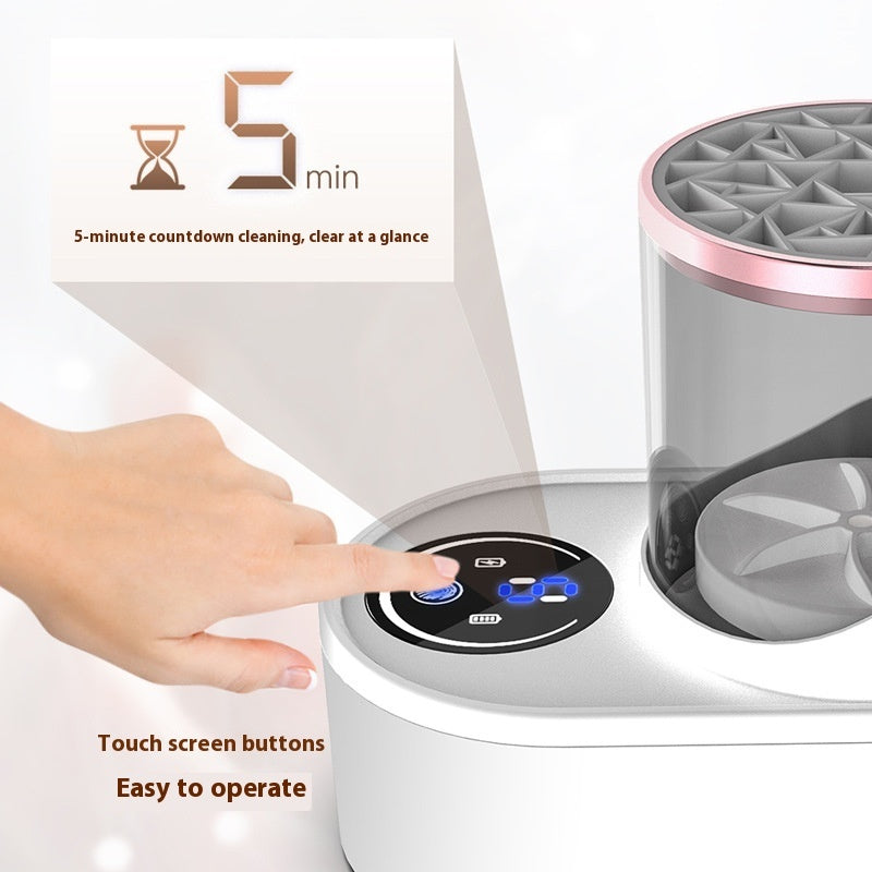 Electric Makeup Brush Cleaner – Rechargeable Automatic Cleaning Tool & Drying Stand
