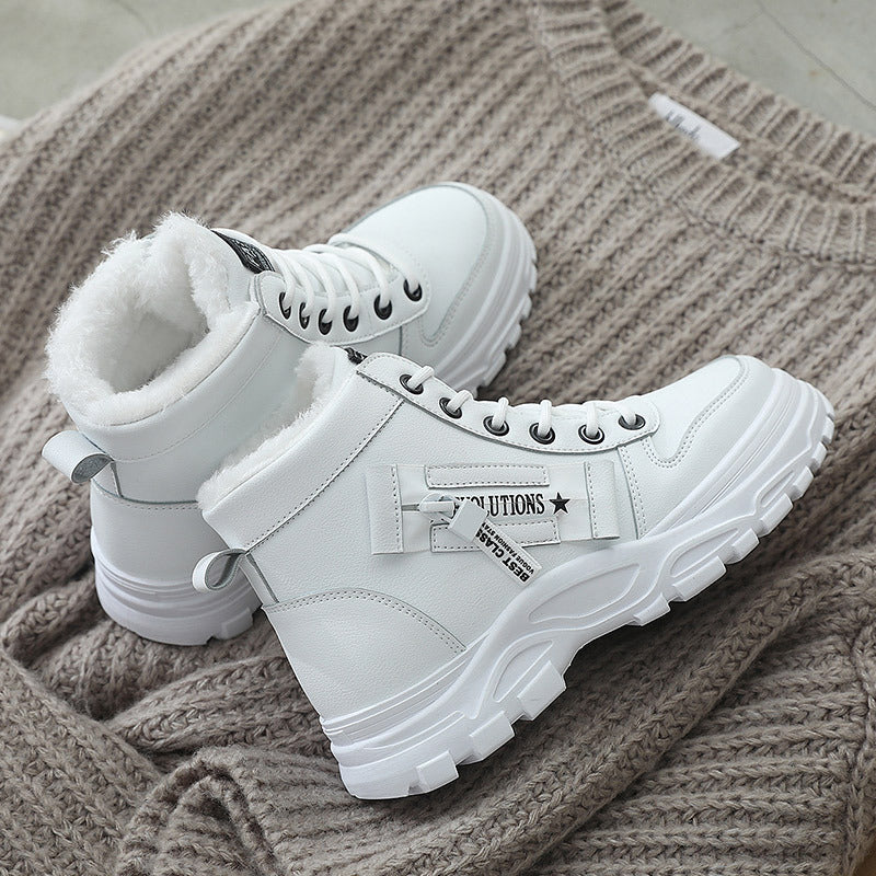 Korean Style High-Top Martin Boots – Warm Student Fashion