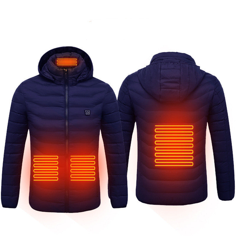 Men’s USB Heated Jacket – Winter Thermal Electric Coat with Heating Vest
