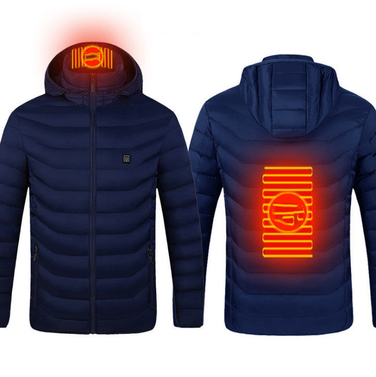 Men’s USB Heated Jacket – Winter Thermal Electric Coat with Heating Vest