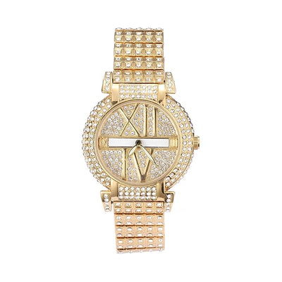 Women’s Luxury Diamond Watch – Stainless Steel Quartz Wristwatch.