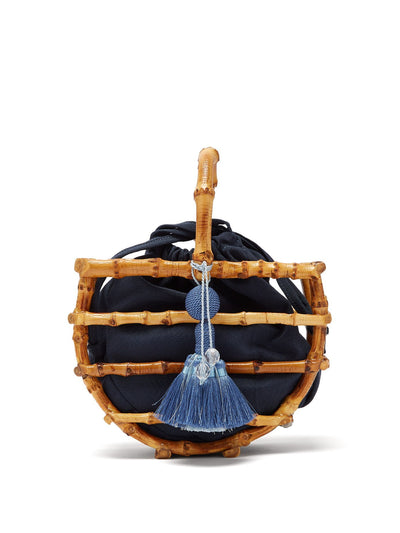 Women’s Bamboo Bag with Tassel – Stylish Summer Handbag.