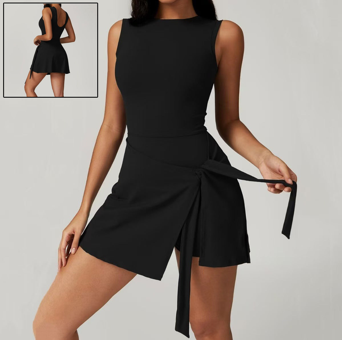 Women’s Sleeveless Yoga Romper – Backless One-Piece Fitness Jumpsuit