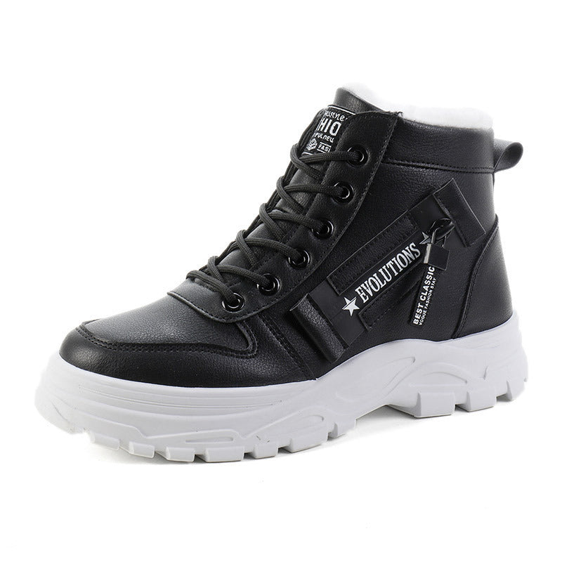 Korean Style High-Top Martin Boots – Warm Student Fashion