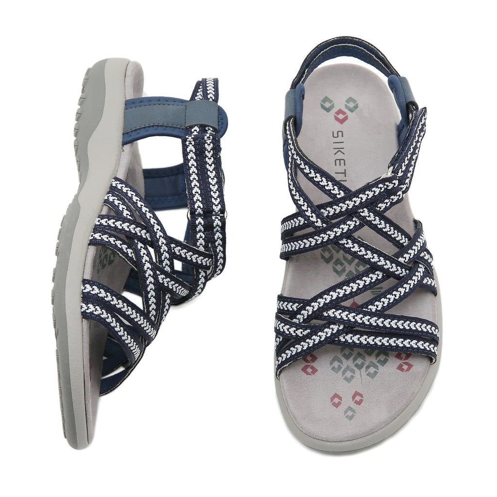 Plus Size Women’s Sports Sandals – Casual Velcro Printed Design