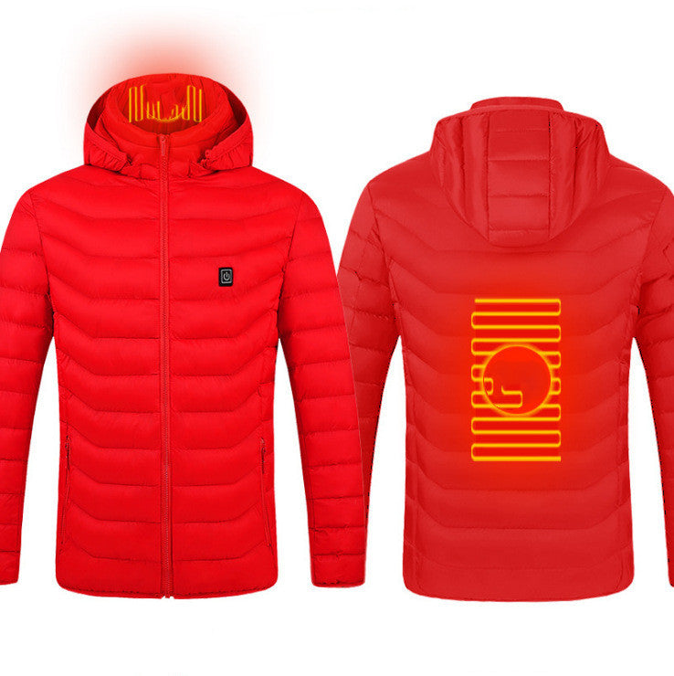 Men’s USB Heated Jacket – Winter Thermal Electric Coat with Heating Vest