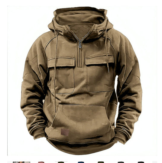 Men’s Zip-Up Hoodie – Casual Sports Sweatshirt with Pockets