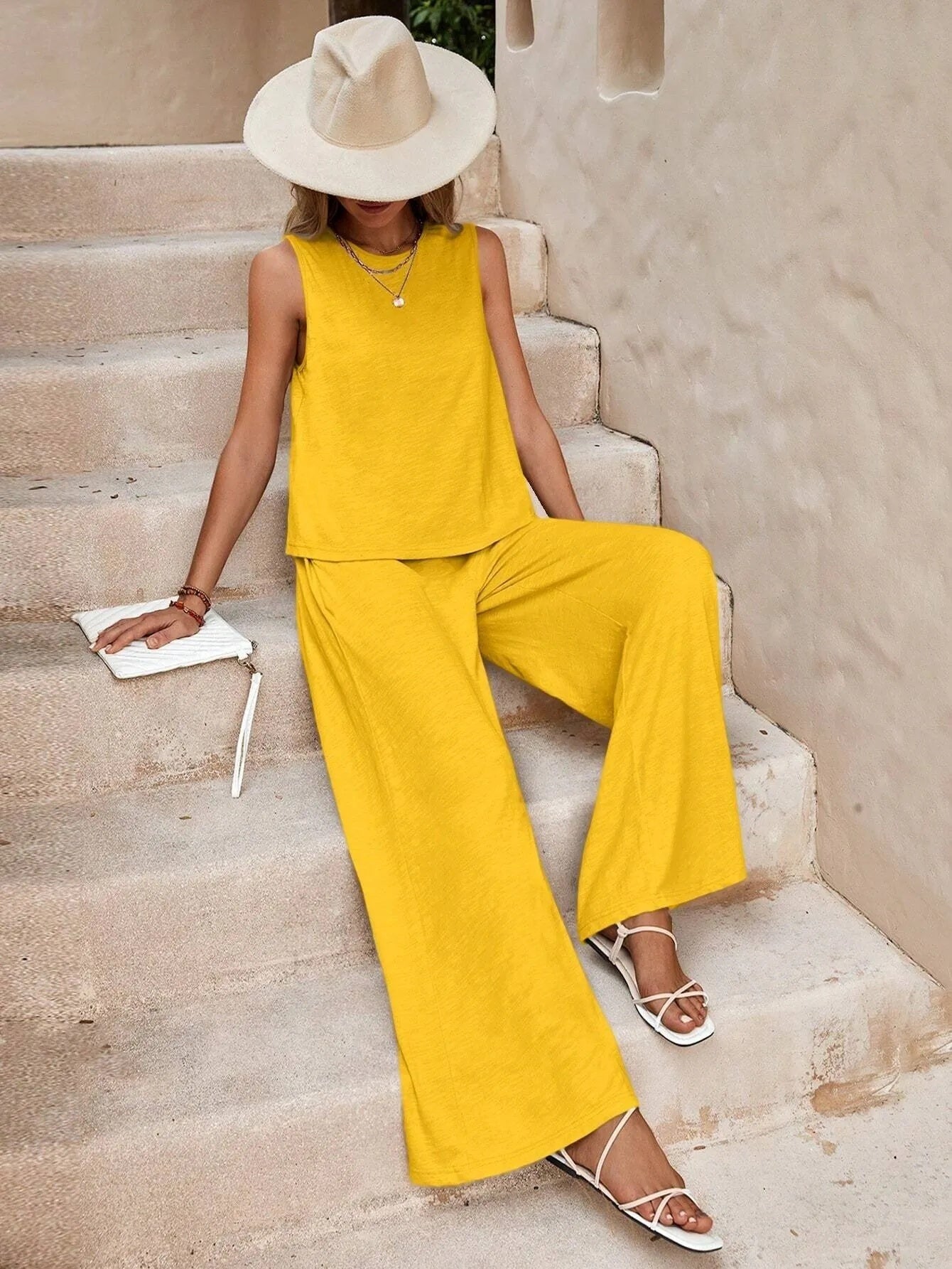 Women’s 2-Piece Pants Set – Casual Loose Outfit for Spring & Summer