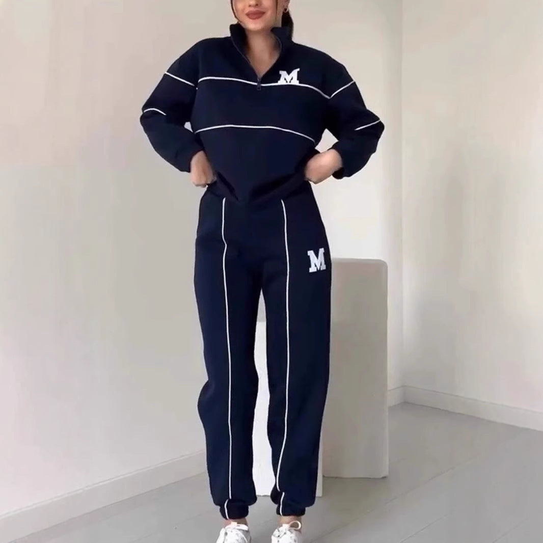Women’s 2-Piece Sweatsuit Set – Pullover Sweatshirt & Baggy Sweatpants