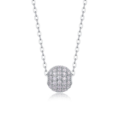 Meet at This Moment Pendant Set – Moissanite, S925 Silver & Platinum.