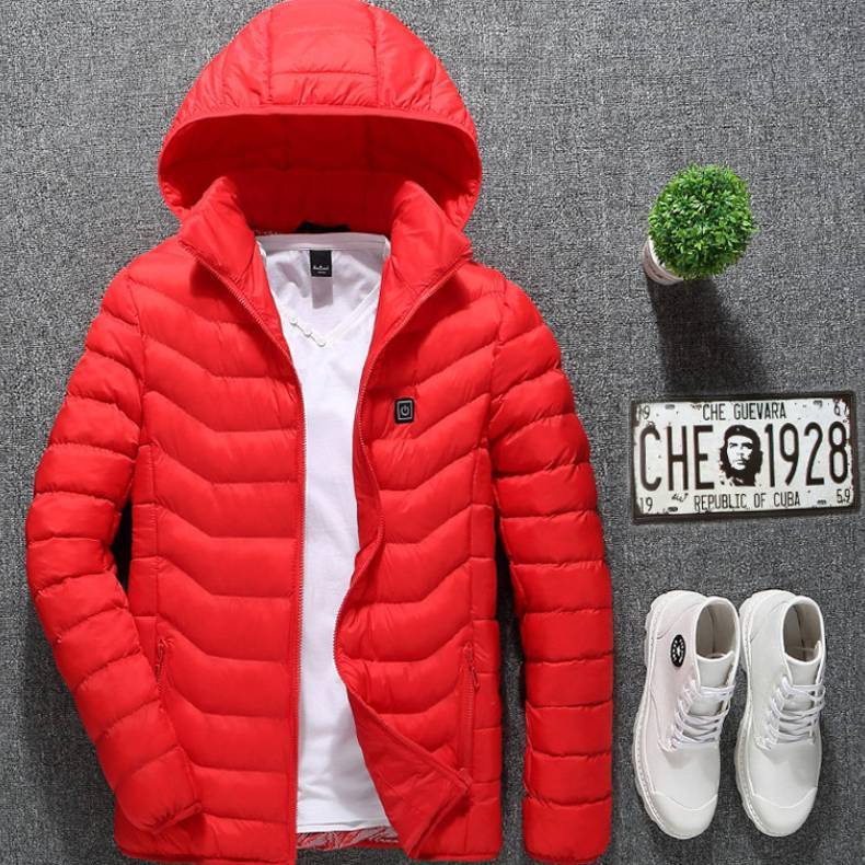 Men’s USB Heated Jacket – Winter Thermal Electric Coat with Heating Vest