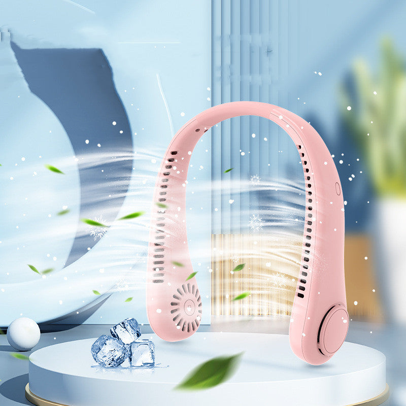 Rechargeable Neck Fan – Hands Free USB Bladeless Mini Fan for Travel & Sports