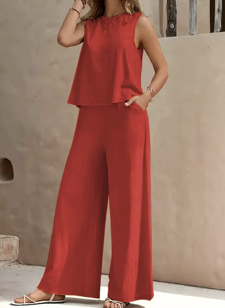 Women’s 2-Piece Pants Set – Casual Loose Outfit for Spring & Summer