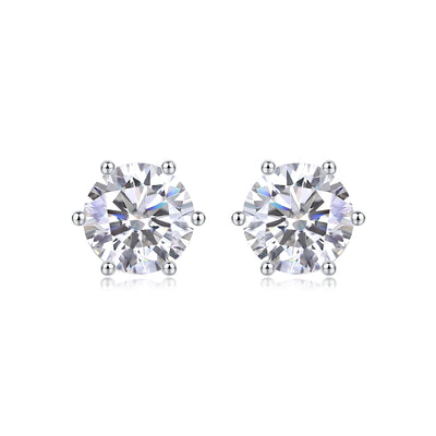 Years Quiet Luxury Stud Earrings – Moissanite Diamond Silver Jewelry.