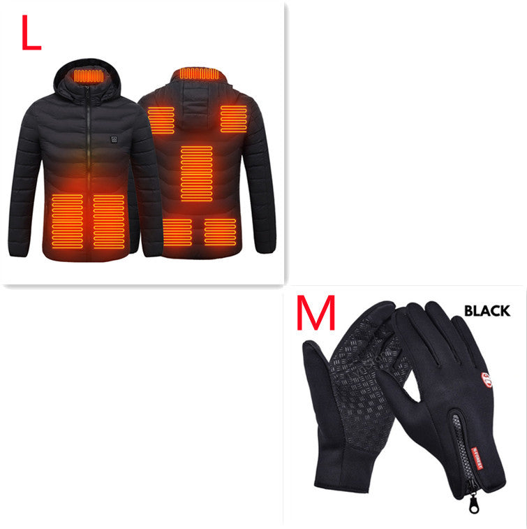 Men’s USB Heated Jacket – Winter Thermal Electric Coat with Heating Vest