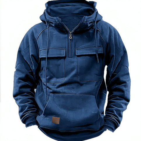Men’s Zip-Up Hoodie – Casual Sports Sweatshirt with Pockets