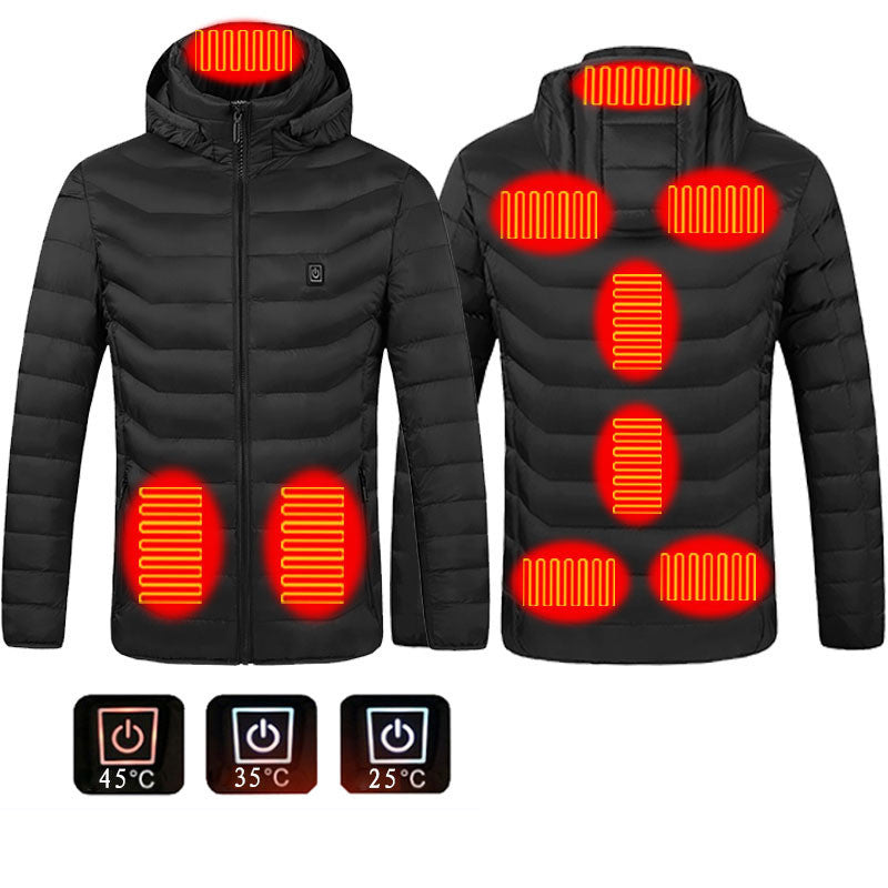 Men’s USB Heated Jacket – Winter Thermal Electric Coat with Heating Vest