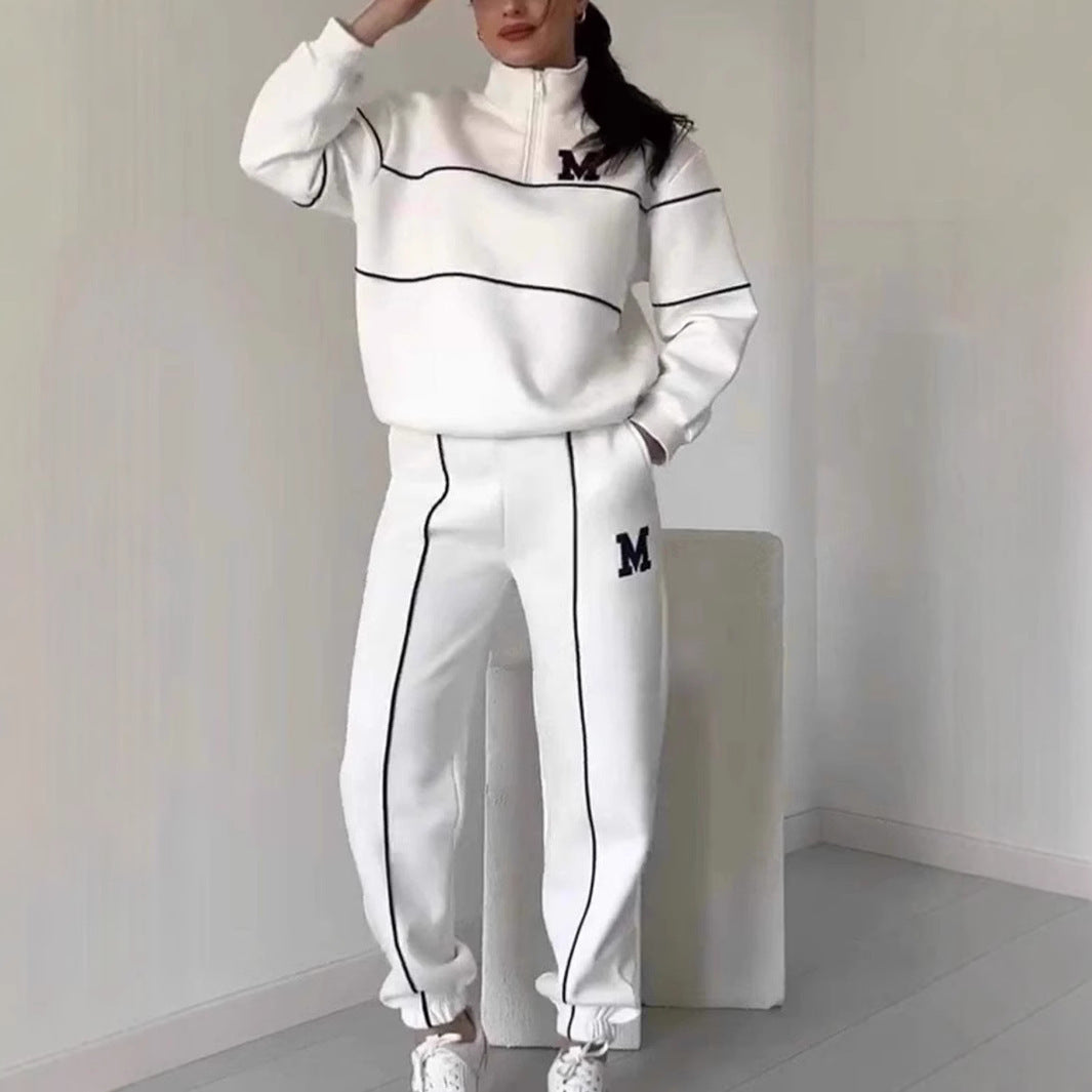 Women’s 2-Piece Sweatsuit Set – Pullover Sweatshirt & Baggy Sweatpants
