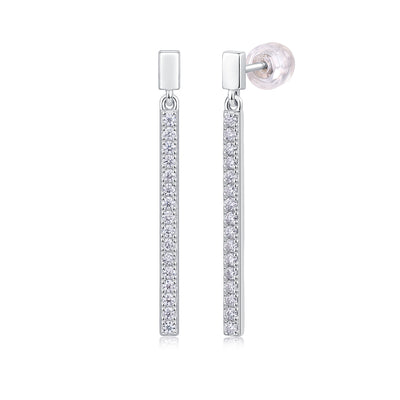 Jumping Luxury Stud Earrings – Moissanite Diamond Silver Set.