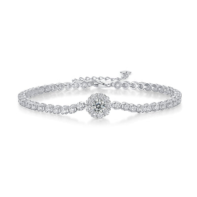 The Bridge of Magpies Luxury Silver Bracelet – Moissanite Diamond Look Jewelry.