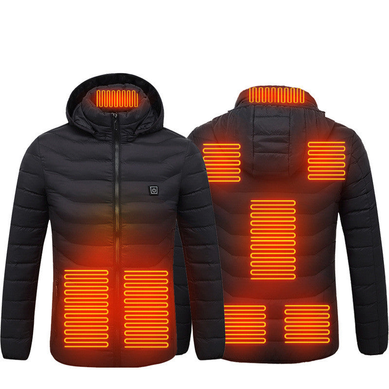 Men’s USB Heated Jacket – Winter Thermal Electric Coat with Heating Vest
