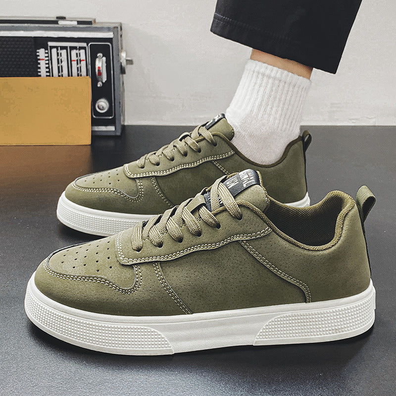 Men’s Casual Sneakers – Lace-Up Flat Walking Shoes