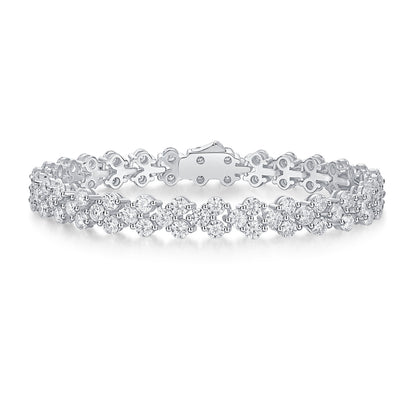 Kanong Luxury S925 Silver Bracelet – Moissanite Diamond Fashion Jewelry.